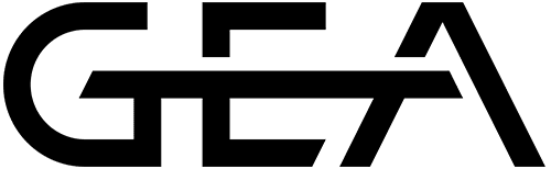 GEA logo: bold black wordmark