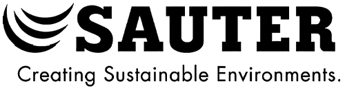 SAUTER logo with a wave motif and the slogan 'Creating Sustainable Environments'.