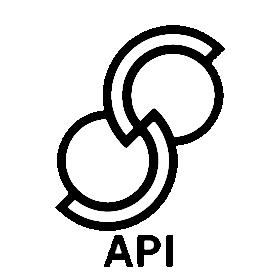 API logo featuring two interlocking rings with the word API beneath